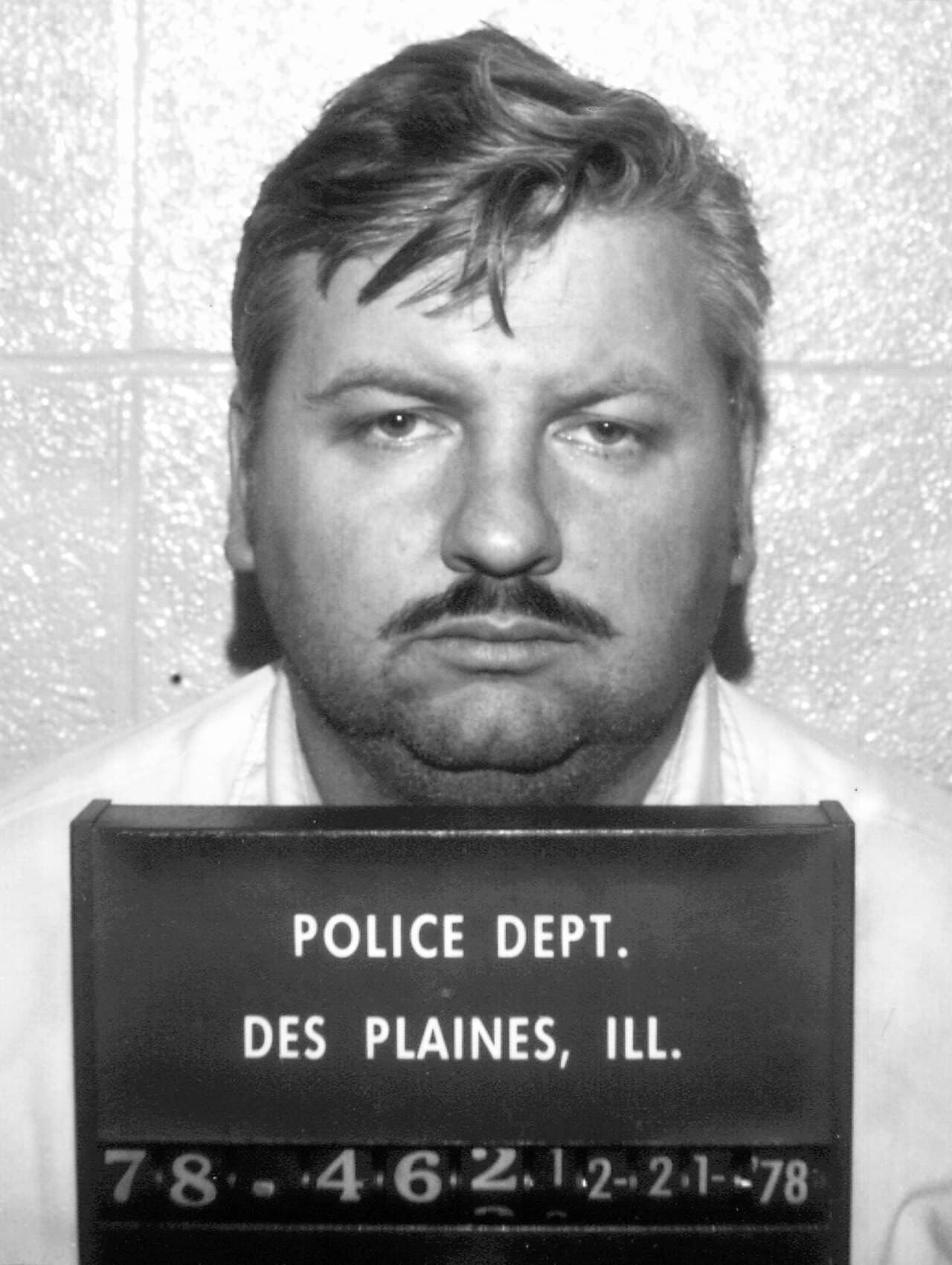 Ficha policial de John Wayne Gacy, Des Plaines, dezembro de 1978