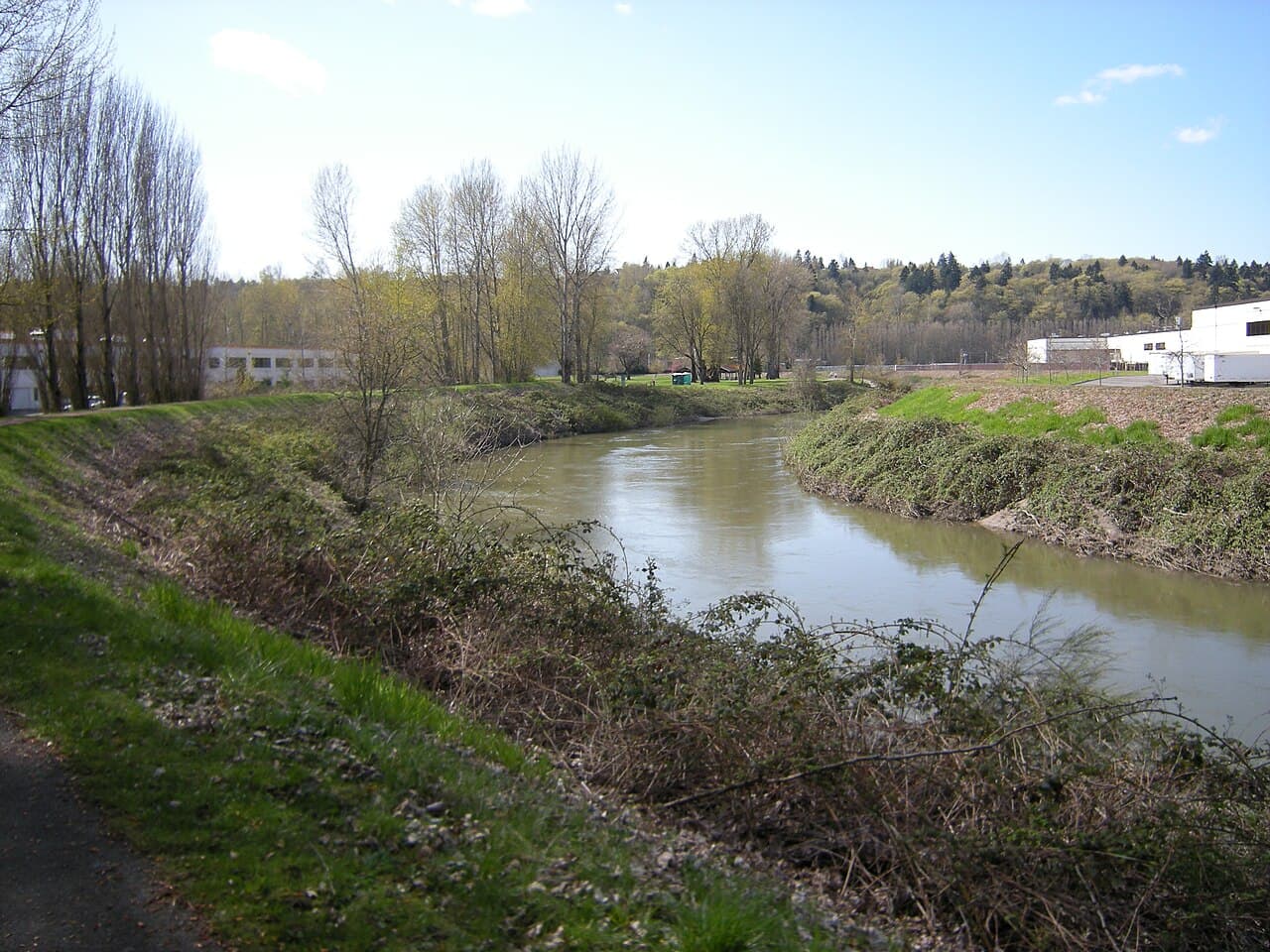 O rio Green perto de Briscoe Park, em Kent, Washington
